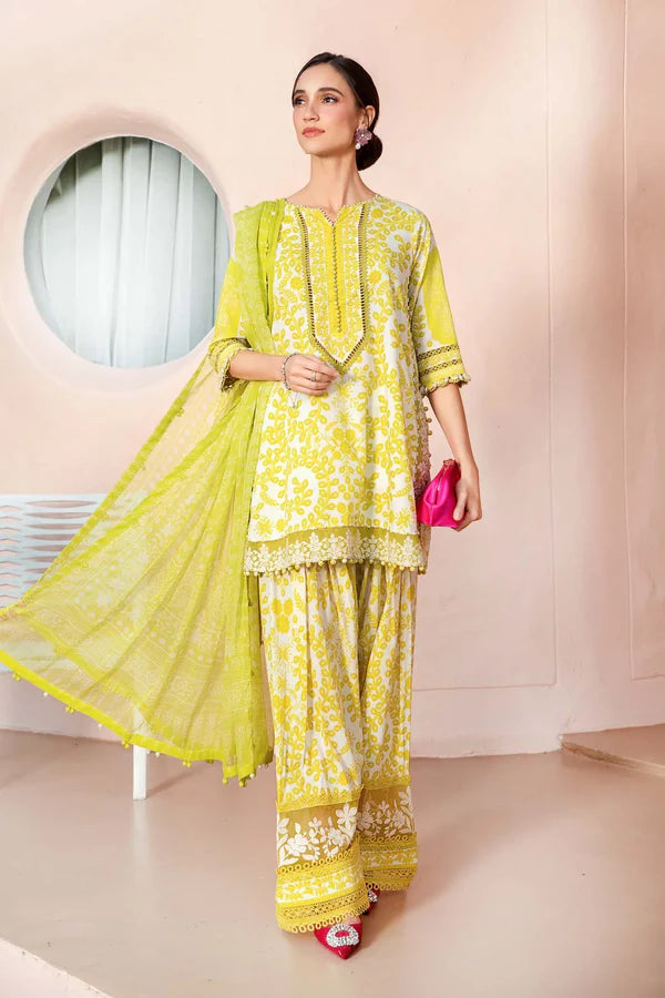 Maria B Luxury Eid Lawn Embroidered Unstitched 3 Piece MB-020