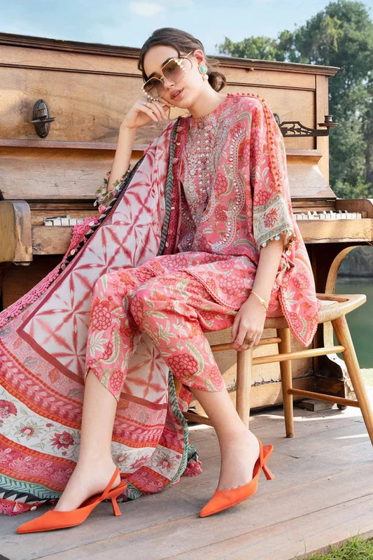 Maria.B Luxury Lawn Embroidered 3 Piece Unstitched MPT MB-16