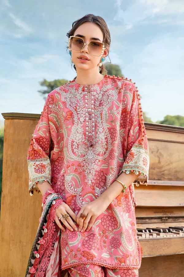 Maria.B Luxury Lawn Embroidered 3 Piece Unstitched MPT MB-16