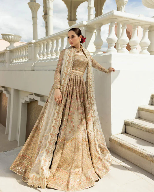 Faiza Saqlain Wedding Festive Net Embroidered Unstitched Collection FS-001