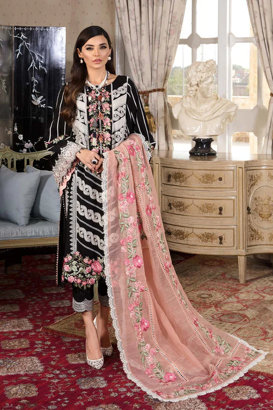 Crimson Luxury Lawn Embroidered 3 Piece Unstitched Midnight.CR-05