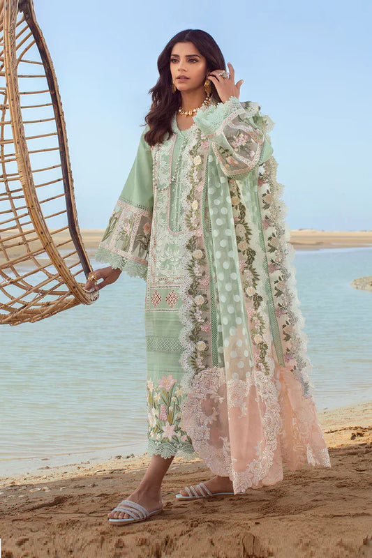 Crimson Luxury Lawn Embroidered 3 Piece Unstitched Serendipity  5B Seafoam.CR-04