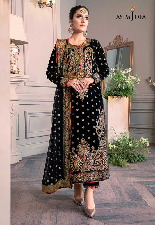 Asim Jofa - Makhmal Royal Velvet Collection Unstitched 3 Pc.AJ-02