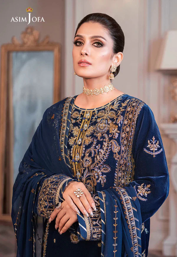 Asim Jofa The Ayeza Edit Luxury Velvet Collection Unstitched 3 Pieces.AJ-01