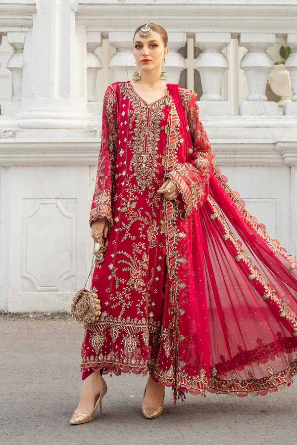 Maria.B Luxury Unstitched Embroidered Chiffon Suit MB-03