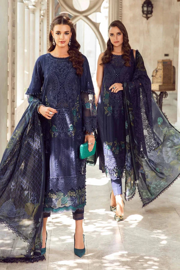 Maria.B Luxury Lawn Embroidered 3 Piece Unstitched Eid Lawn-MB-013