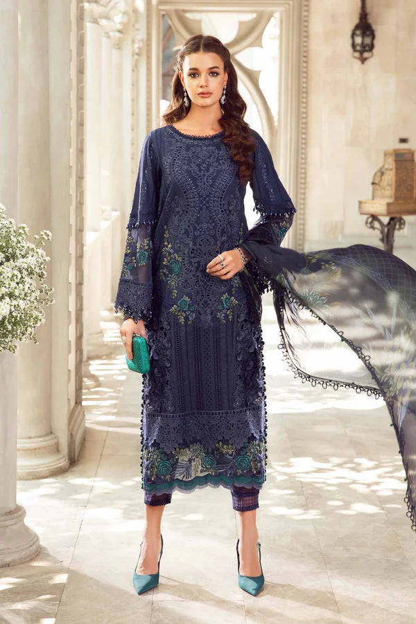 Maria.B Luxury Lawn Embroidered 3 Piece Unstitched Eid Lawn-MB-013