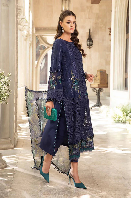 Maria.B Luxury Lawn Embroidered 3 Piece Unstitched Eid Lawn-MB-18