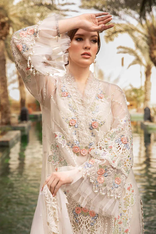 Maria.B Luxury Lawn Embroidered 3 Pc Unstitched D-2405-A Eid Collection.MB-012