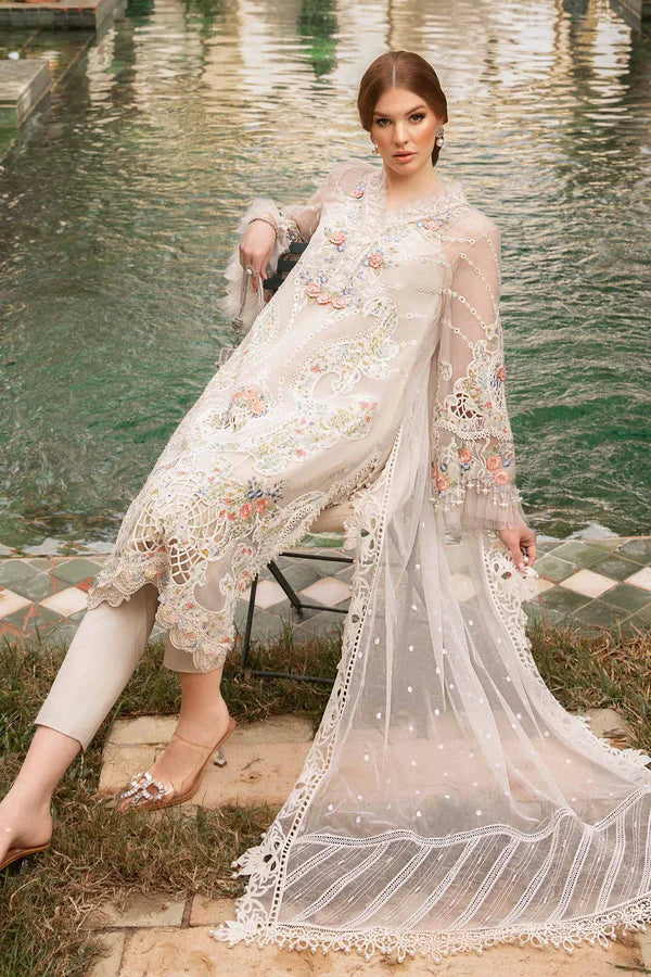 Maria.B Luxury Lawn Embroidered 3 Pc Unstitched D-2405-A Eid Collection.MB-012