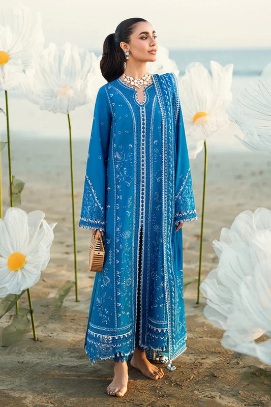 Qalamkar Luxury Lawn Embroidered 3 Piece Unstitched .QK-01