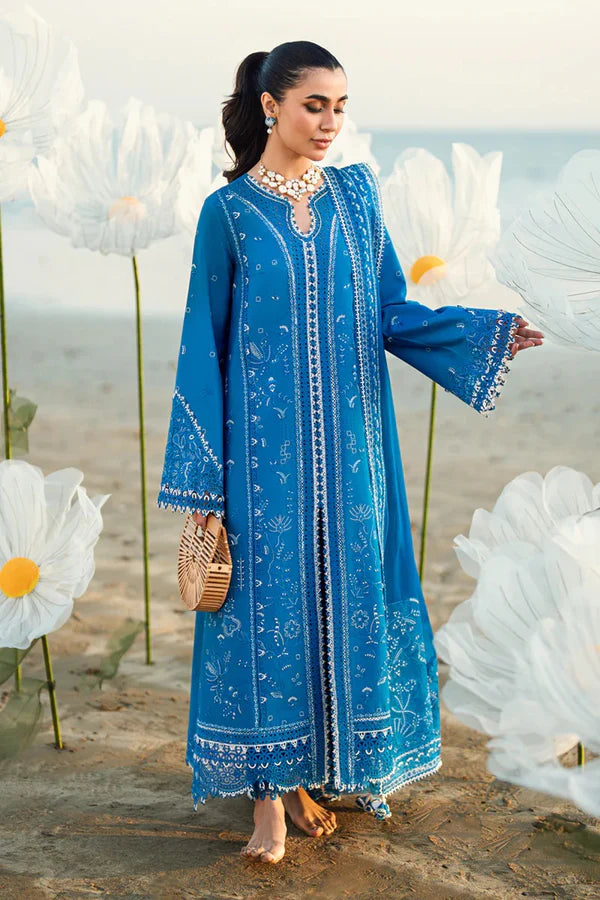 Qalamkar Luxury Lawn Embroidered 3 Piece Unstitched .QK-01