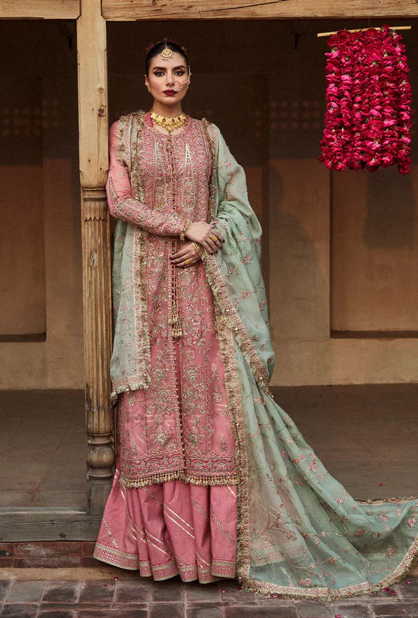 Hussain Rehar Embroidered Organza Suit Unstitched 3 Pc HR-02