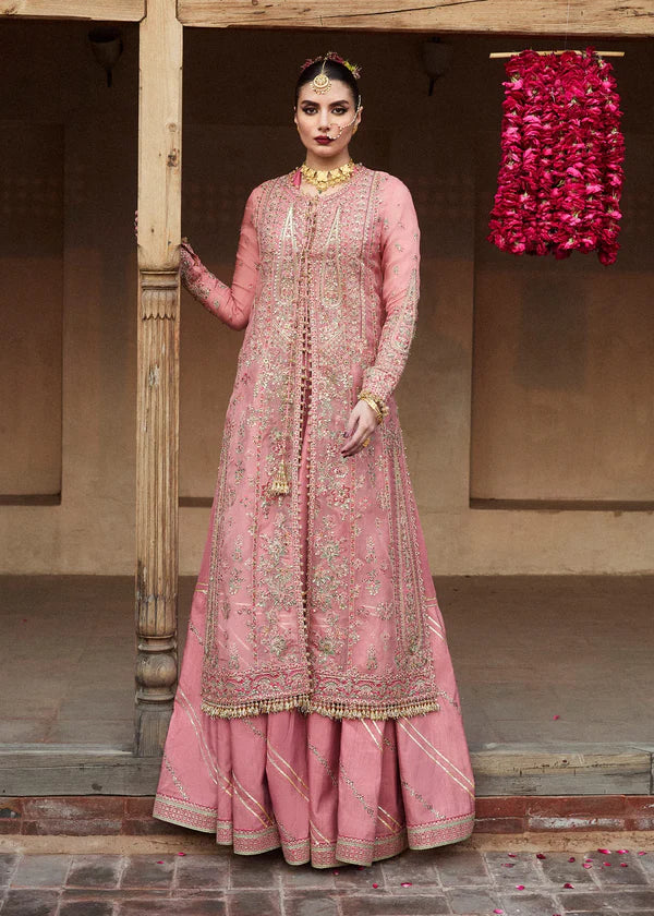 Hussain Rehar Embroidered Organza Suit Unstitched 3 Pc HR-02