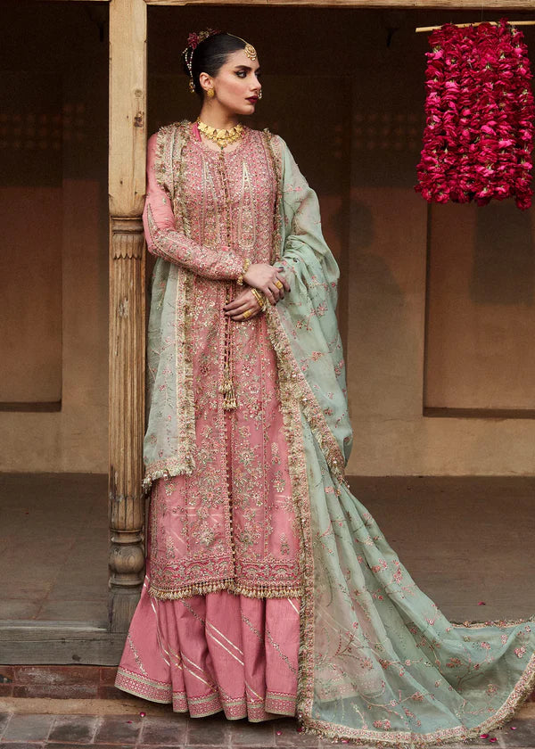 Hussain Rehar Embroidered Organza Suit Unstitched 3 Pc HR-02