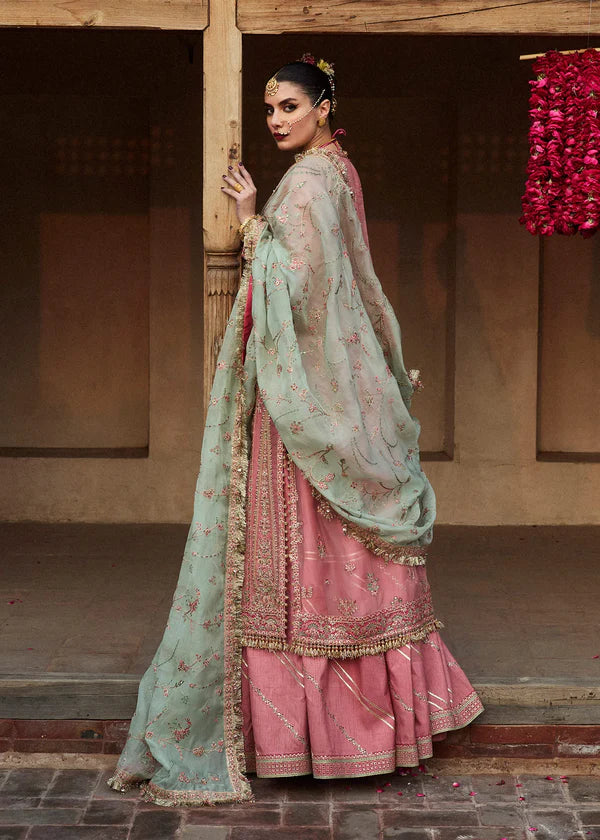 Hussain Rehar Embroidered Organza Suit Unstitched 3 Pc HR-02