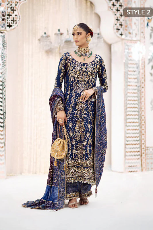 Wedding Festive Organza Embroidered Unstitched 3Pc Suit OR-02